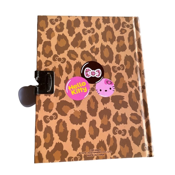 Hello Kitty Journal with lock & Key leopard print - Picture 4 of 6